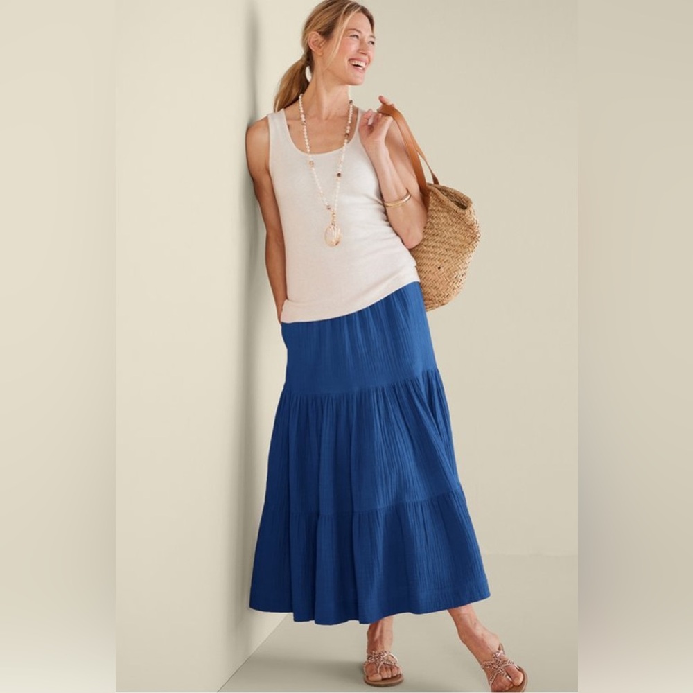 Soft Surroundings Ruari Gauze Maxi Skirt